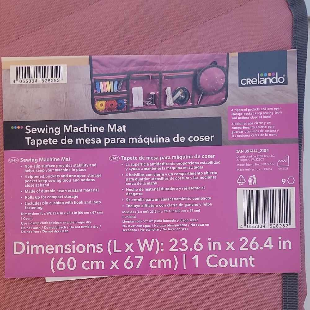 Pink Sewing Machine Mat